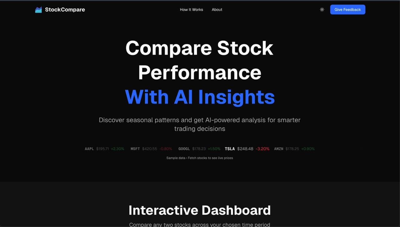 StockCompare preview